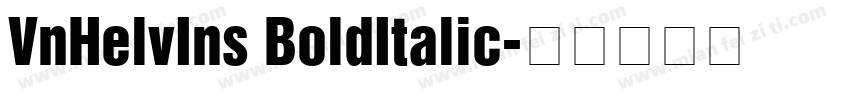 VnHelvIns BoldItalic字体转换